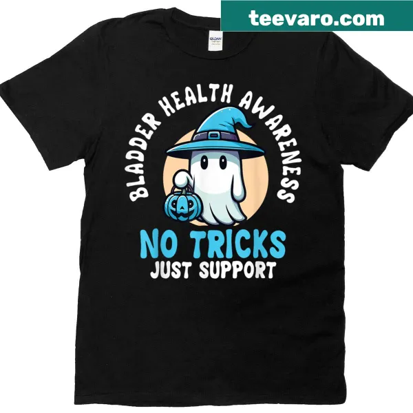 Funny Halloween t-shirt with a spooky ghost and bladder health theme
