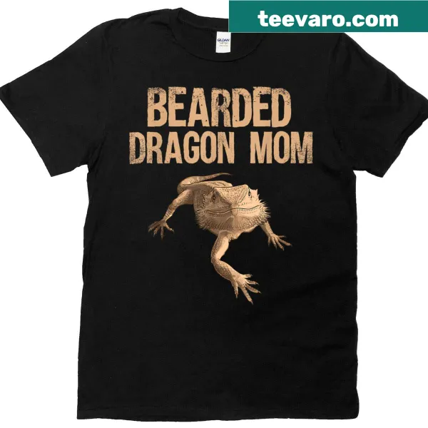 Cute t-shirt with an illustration of a bearded dragon for reptile lovers