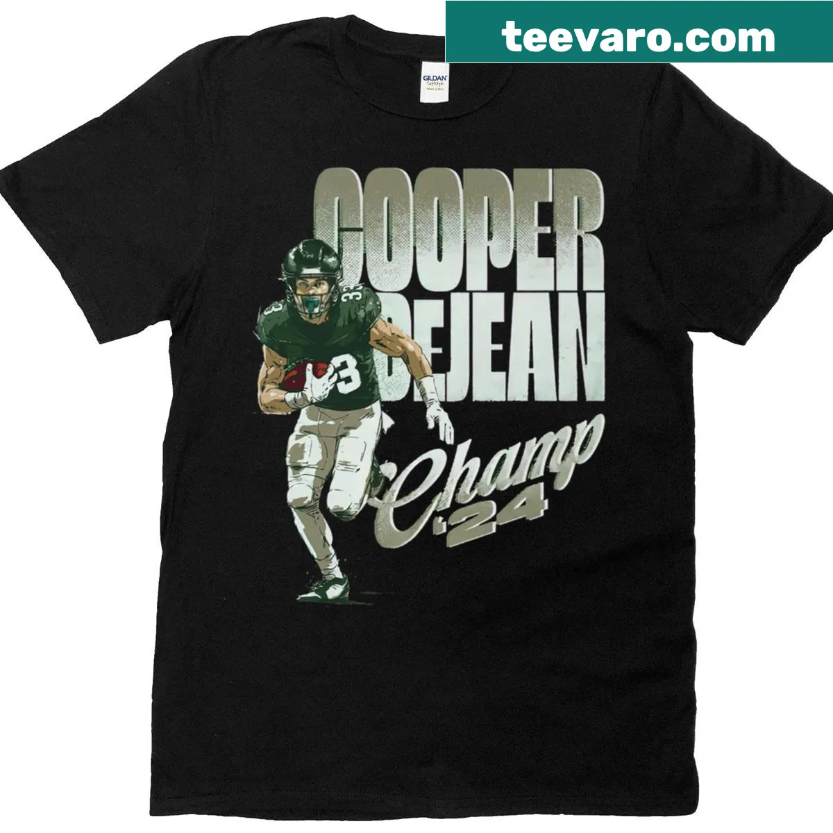Cooper Dejean Philadelphia 2024 championship t-shirt — on a men's t-shirt