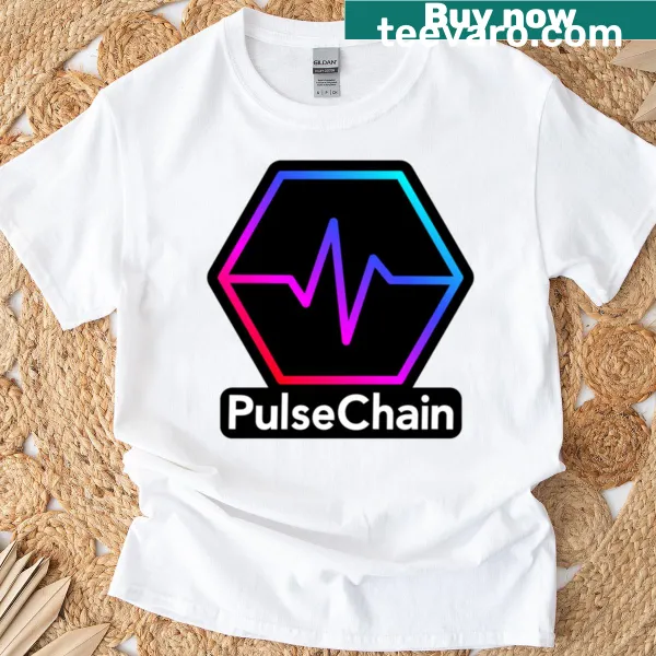 Pulse Chain logo T-shirt in minimalist black and white design