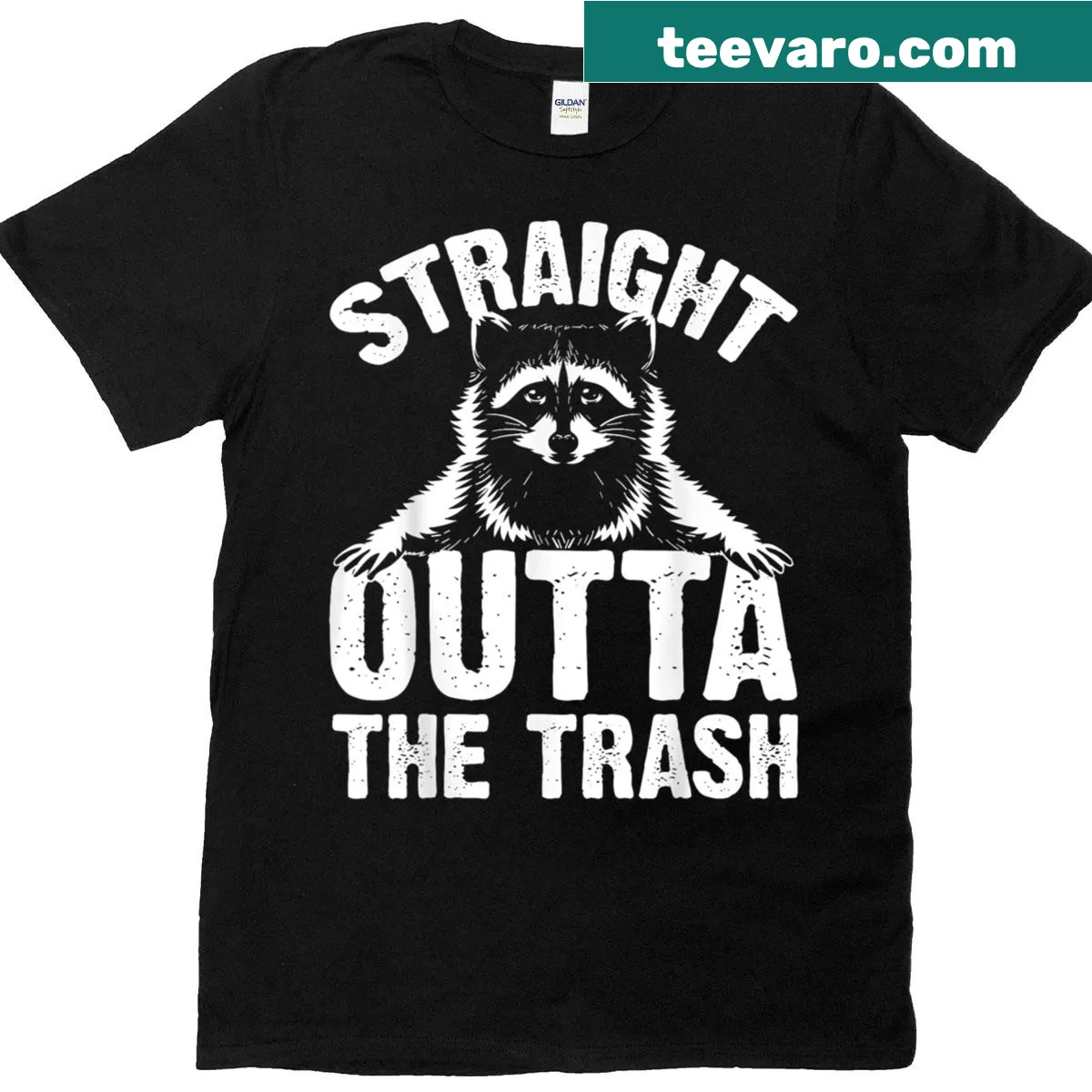 T-shirt featuring a cute raccoon design for animal lovers — on a men's t-shirt
