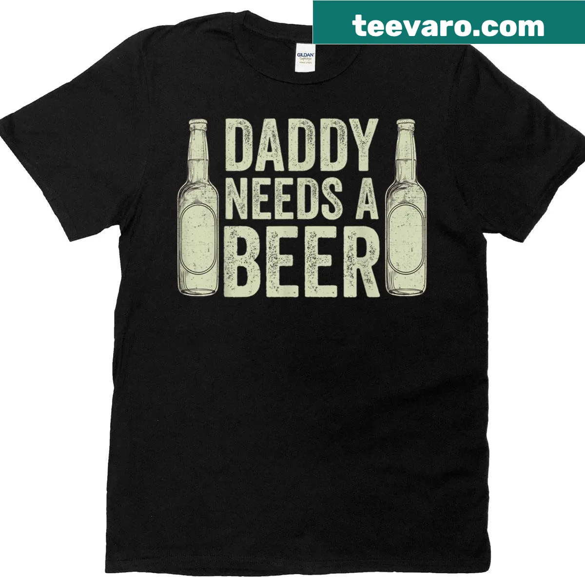 Funny 'Daddy Needs A Beer' t-shirt for men. — on a men's t-shirt