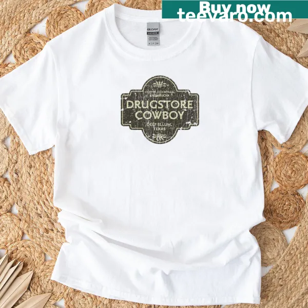 Vintage distressed Drugstore Cowboy T-shirt design