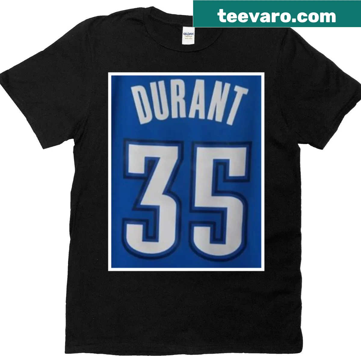 Oversized vintage t-shirt with 'Durant Oklahoma City Centre 35' text — on a men's t-shirt