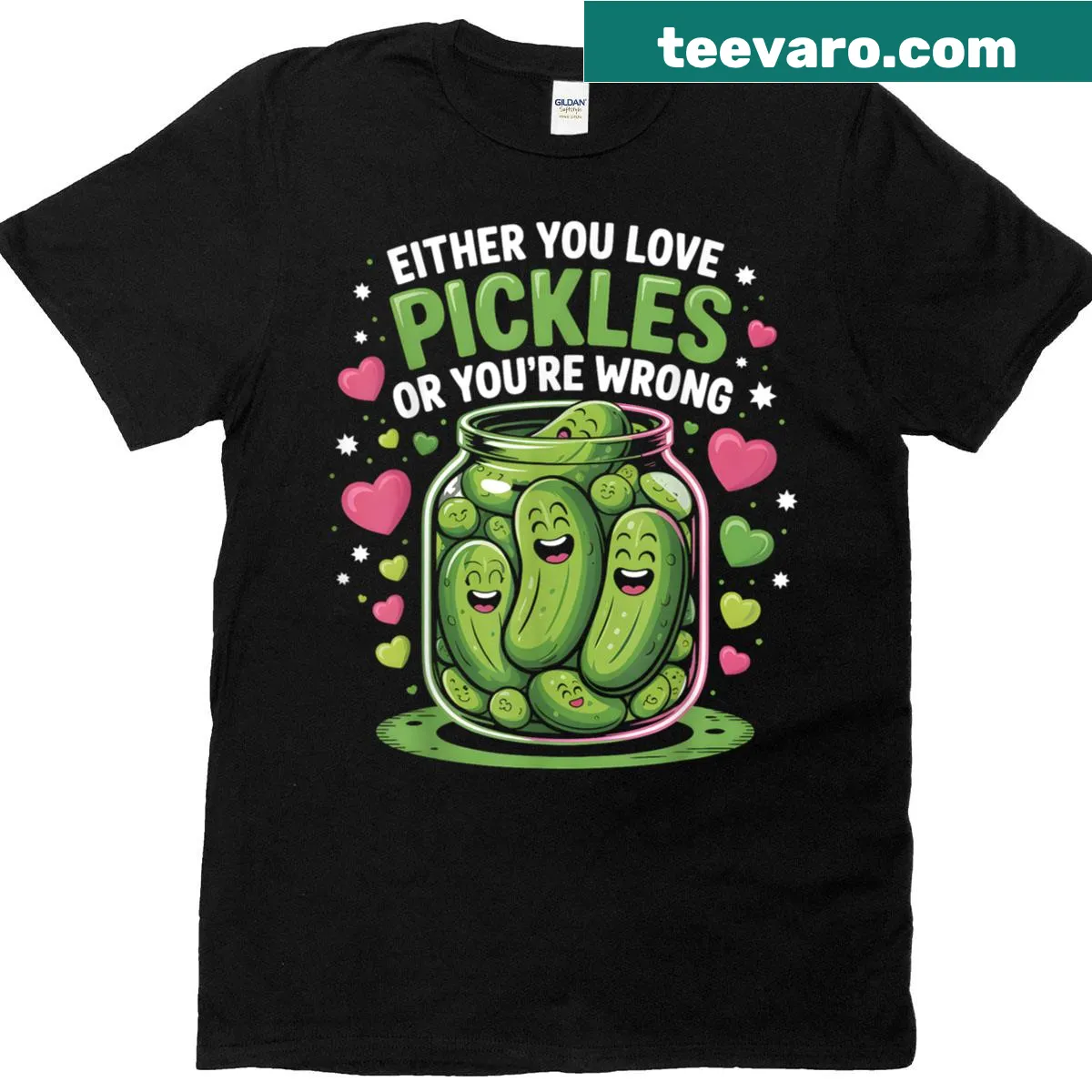Funny T-shirt with the phrase about loving pickles — on a men's t-shirt