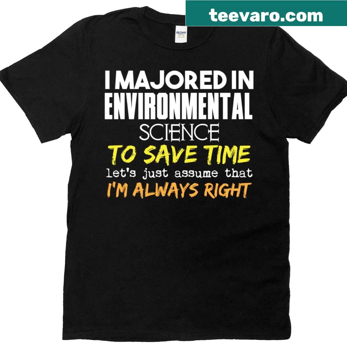 Environmental Science Major T-shirt with engaging typography — on a men's t-shirt