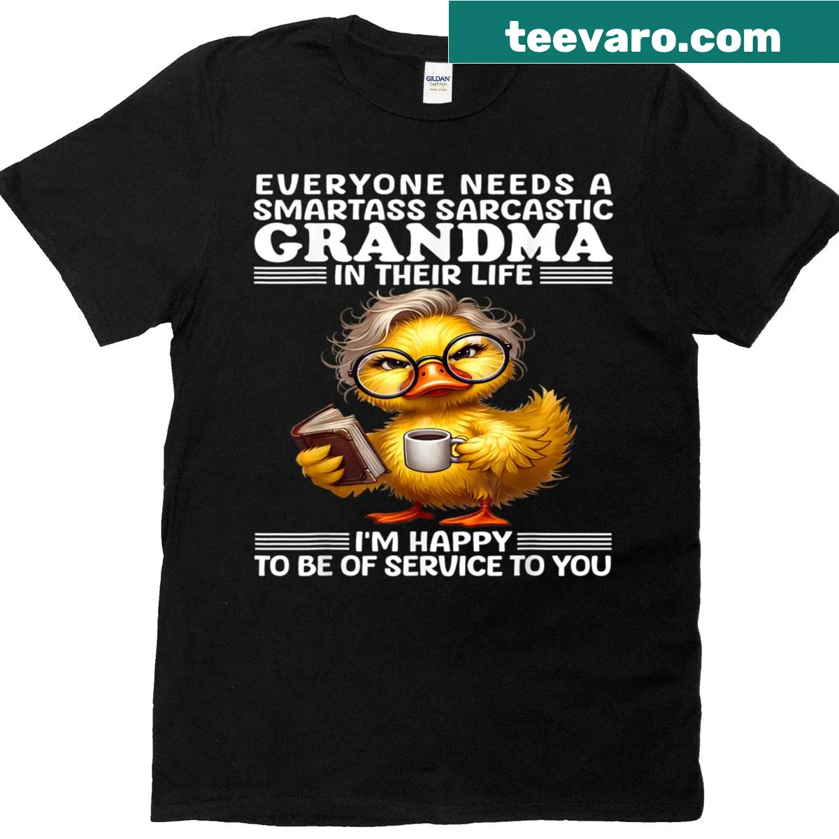 Sarcastic grandma t-shirt featuring humorous text design — on a men's t-shirt