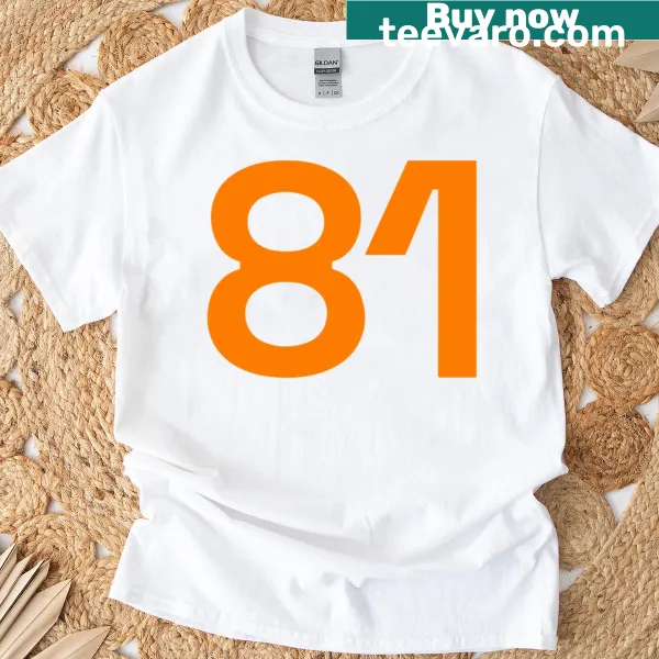 Tribute T-shirt showcasing F1 driver Oscar Piastri's number 81.