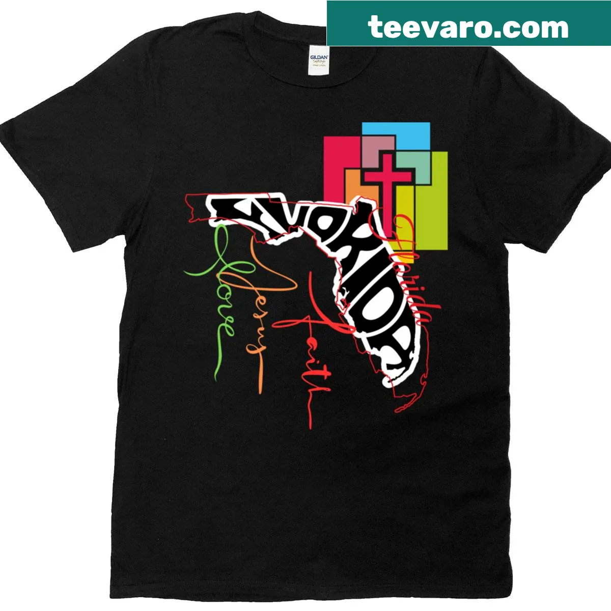 Oversized t-shirt celebrating Florida with a simple graphic — on a men's t-shirt
