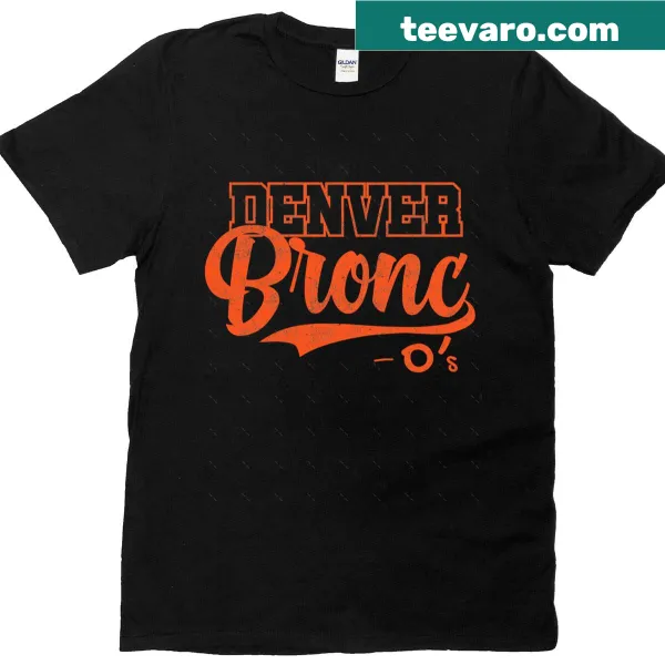 Humorous Broncos-themed oversized t-shirt