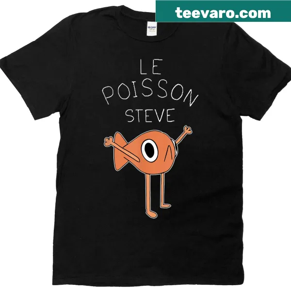 Cartoon T-shirt featuring Le Poisson Steve fish character