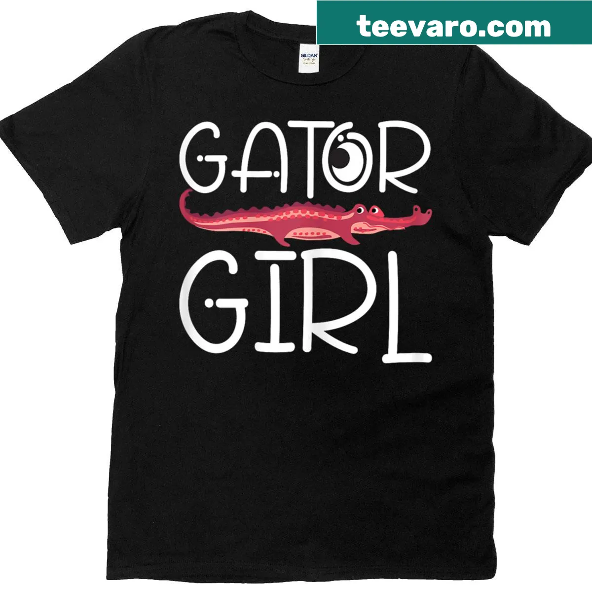 Illustrated 'Gator Girl' t-shirt with alligator graphic — on a men's t-shirt