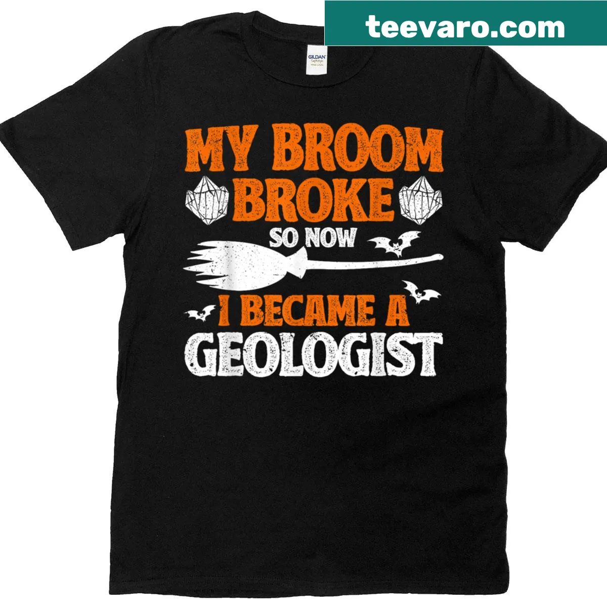 Geode Hunter Halloween costume T-shirt for geology lovers — on a men's t-shirt