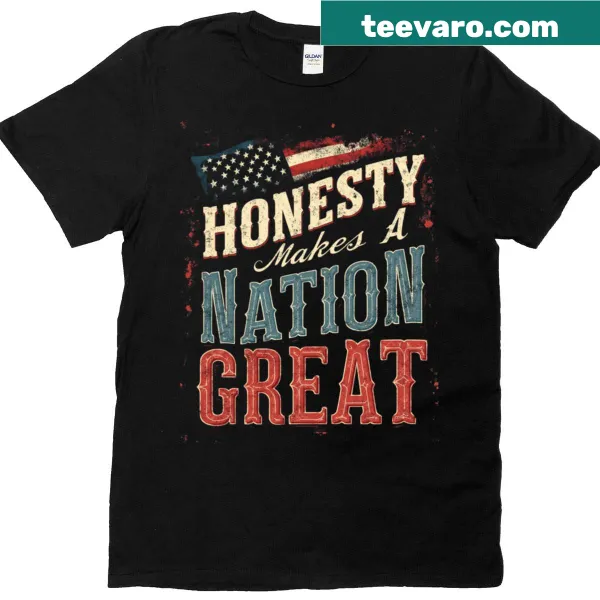 Inspirational t-shirt featuring the phrase about honesty