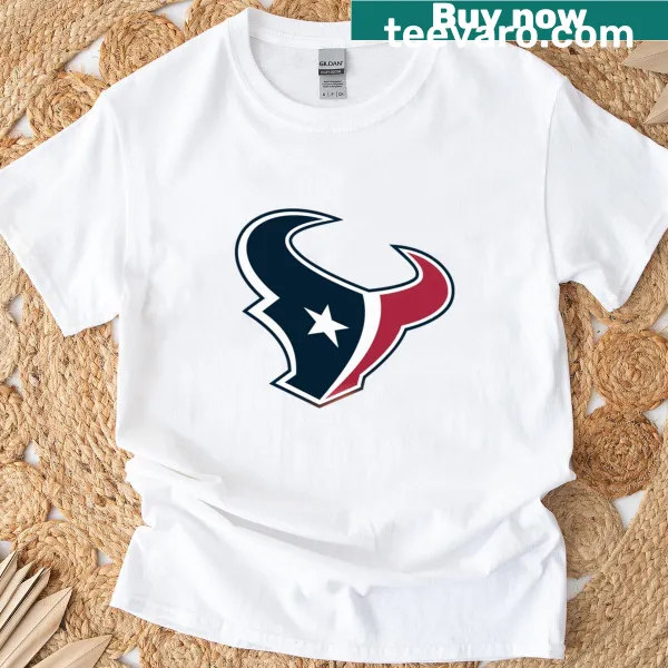 Houston Texans logo printed on a casual T-shirt.