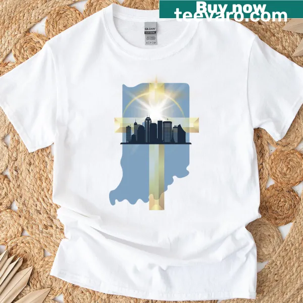 Vintage-style T-shirt representing the state of Indiana