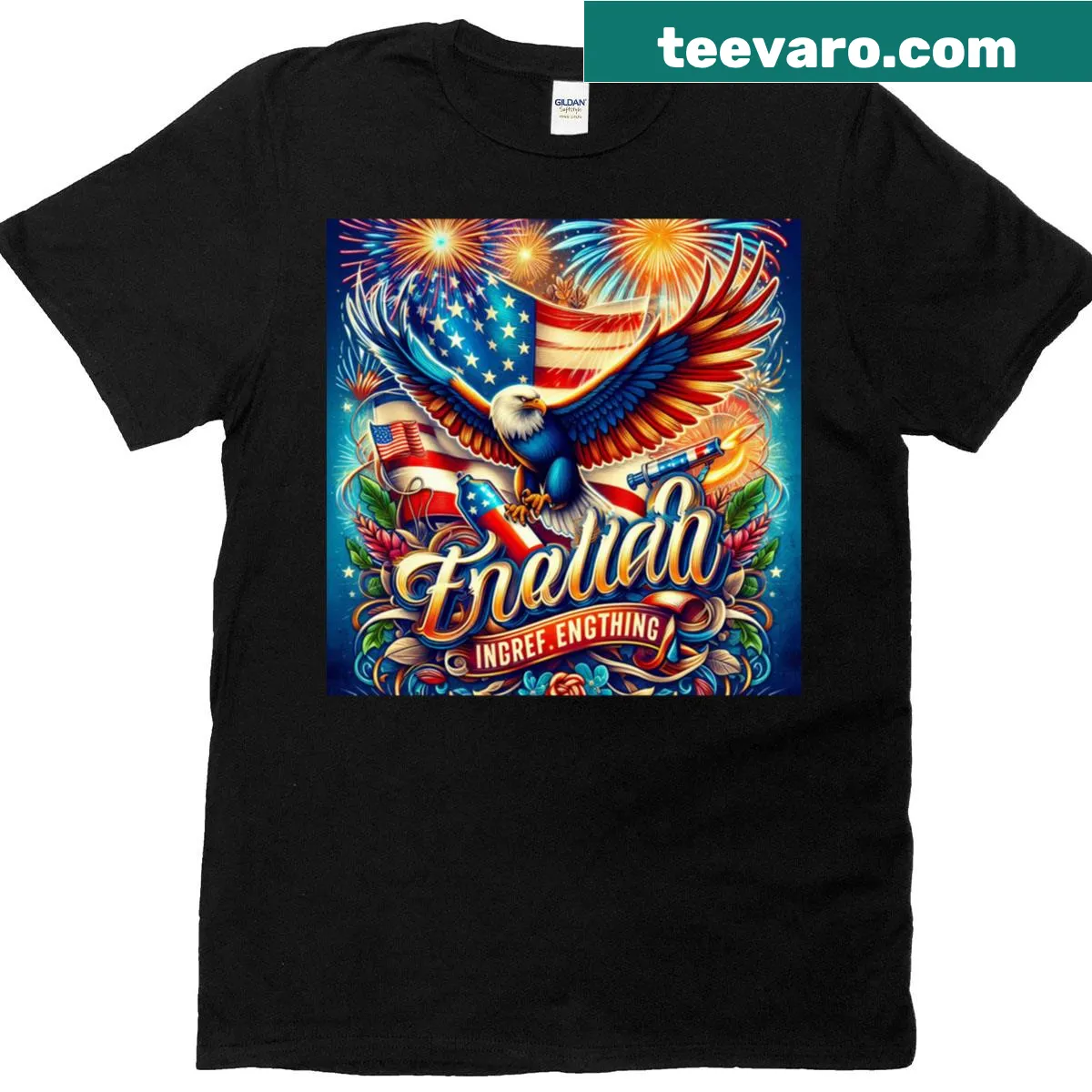 Whimsical oversized t-shirt with playful text — on a men's t-shirt