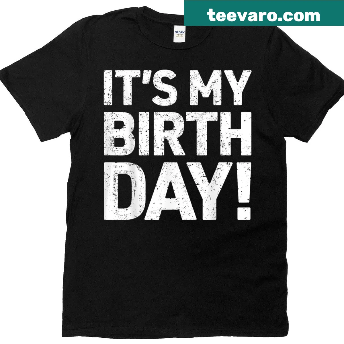 Vintage birthday t-shirt with humorous message — on a men's t-shirt