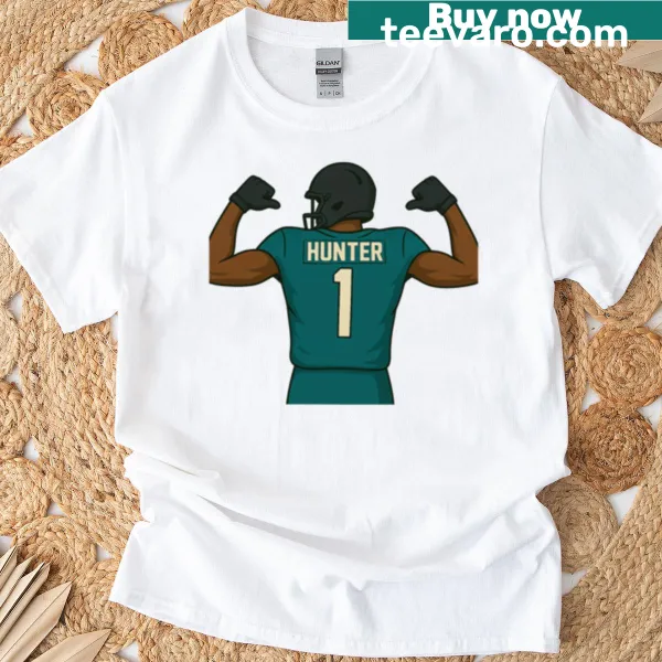 Illustrative T-shirt featuring a Jacksonville football player