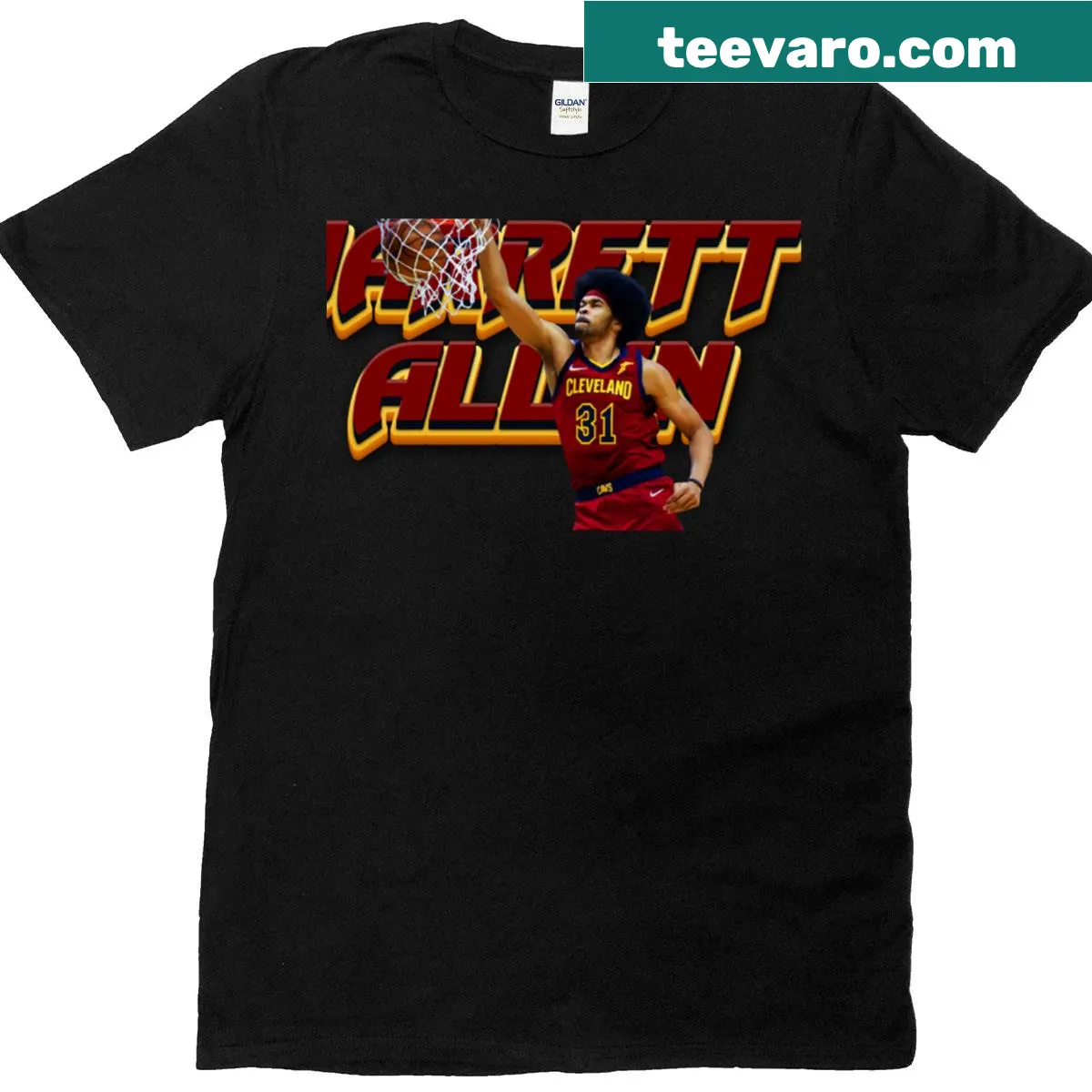 T-shirt celebrating Jarrett Allen with his name — on a men's t-shirt