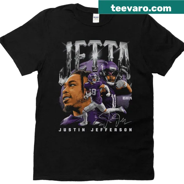 Vintage Justin Jefferson T-shirt with a Jetta graphic