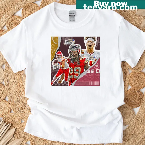 Kansas City football squad emblematic T-shirt design.