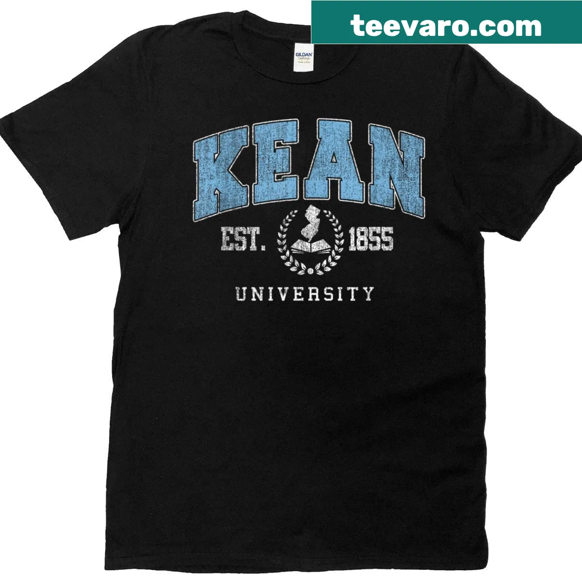 Vintage Kean Arch Athletic T-shirt with bold graphic — on a men's t-shirt