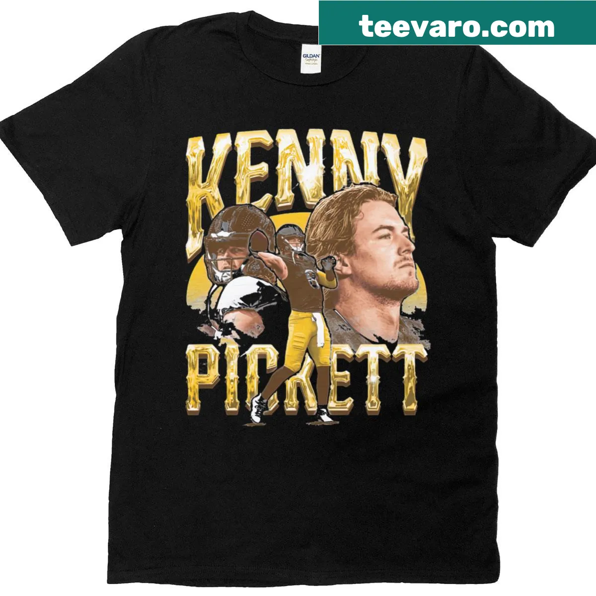 Vintage Kenny Pickett Pittsburgh T-shirt with stylish graphic print. — on a men's t-shirt