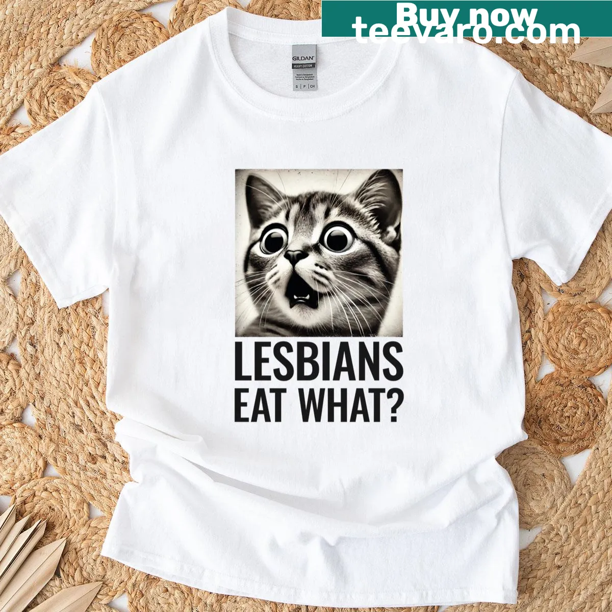 Playful LGBTQ+ pride phrase on T-shirt — on a men's t-shirt