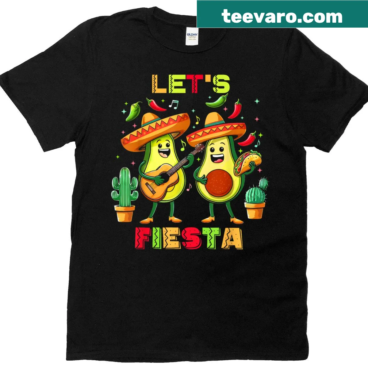 Cinco De Mayo T-shirt with festive typography celebrating fiesta — on a men's t-shirt