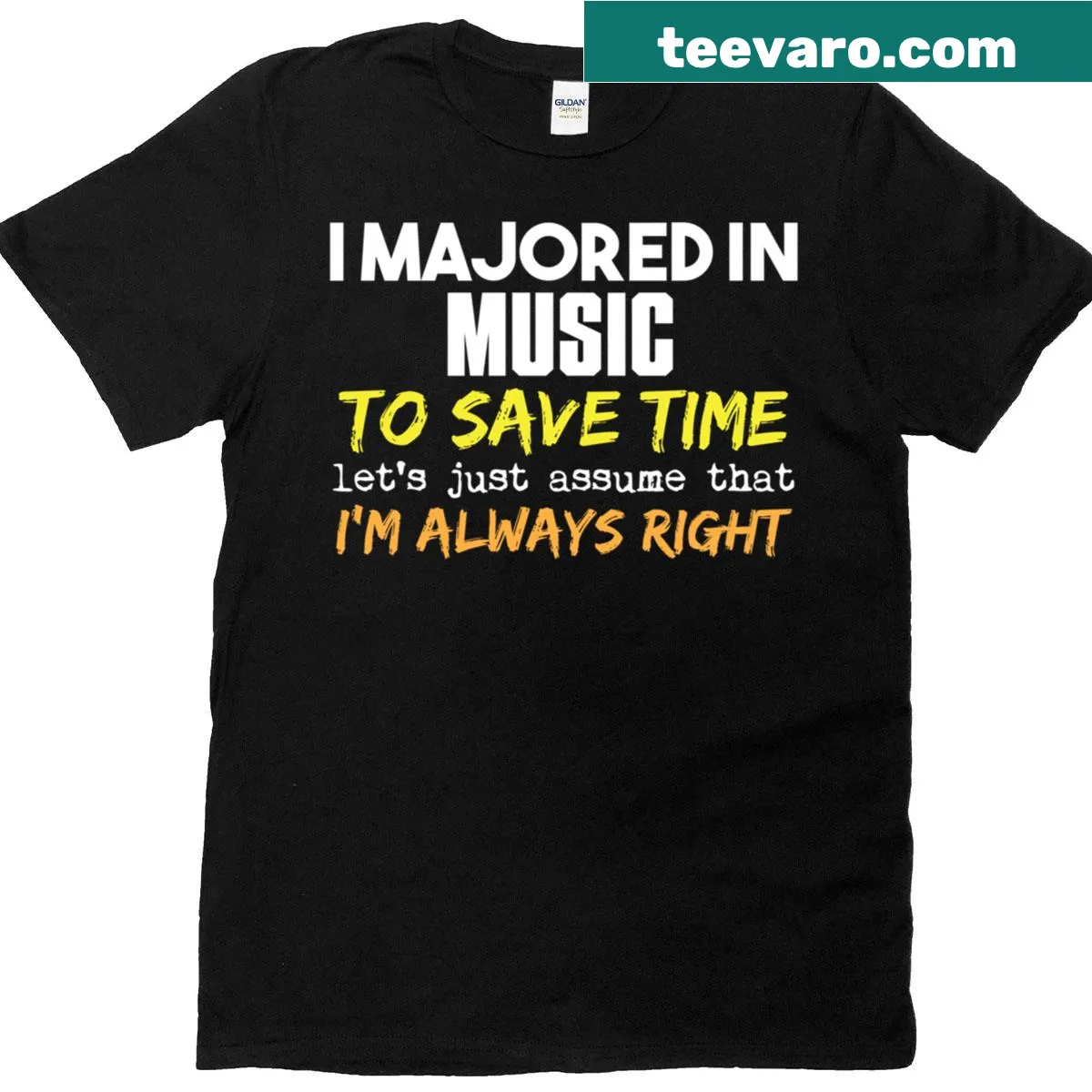 Music Major T-shirt with playful design — on a men's t-shirt