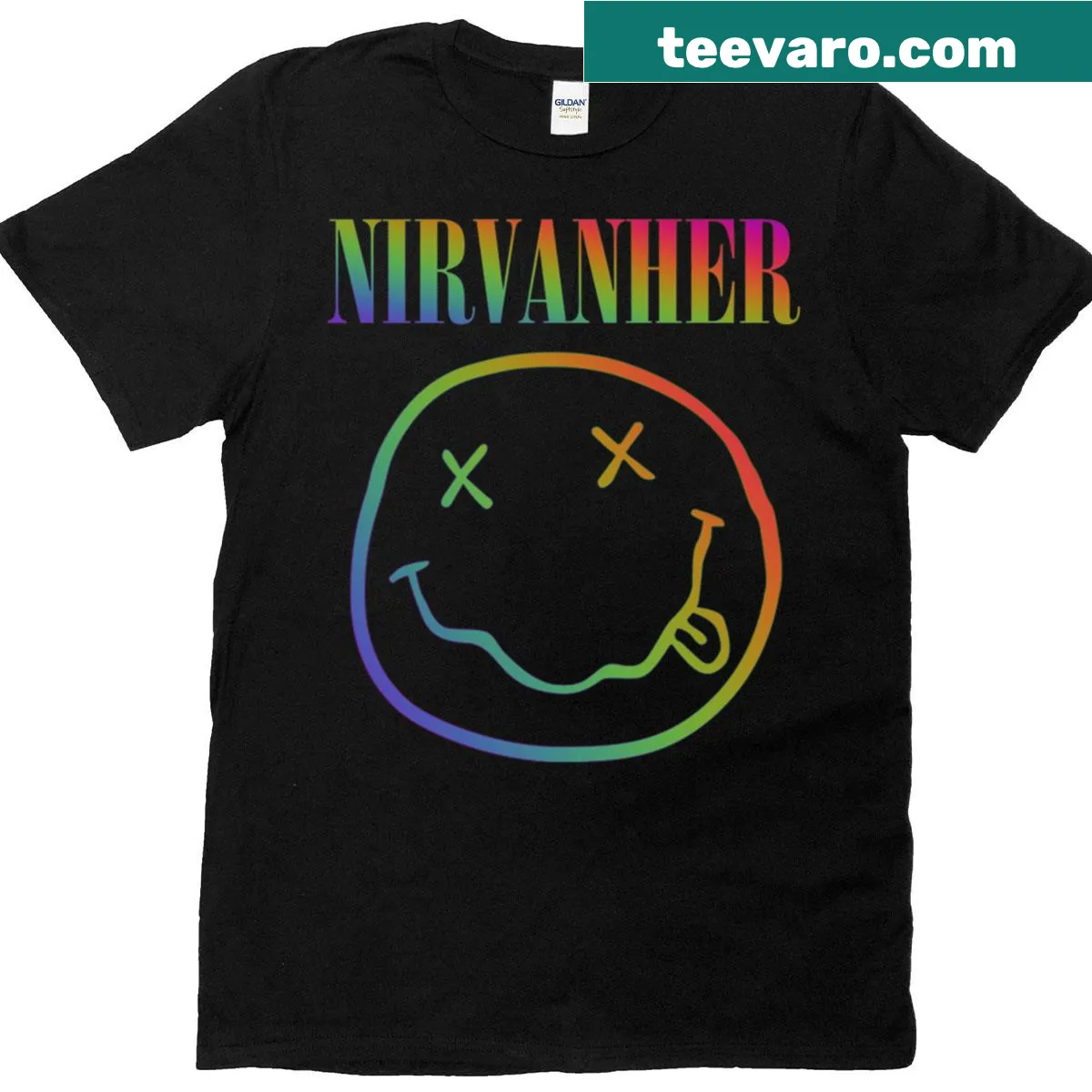 Illustrative tribute design for women to Nirvana — on a men's t-shirt