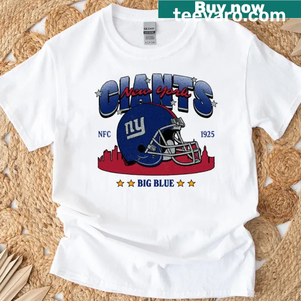 NY Giants t-shirt featuring the team's logo in a bold graphic design