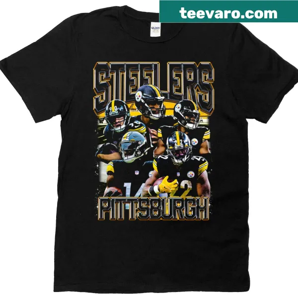 Vintage Pittsburgh team design on a distressed t-shirt