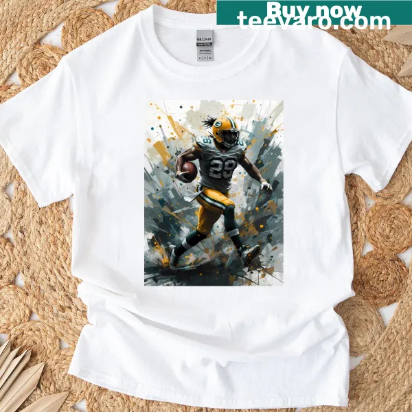 Artistic winter-themed Green Bay Packers T-shirt celebrating football champions