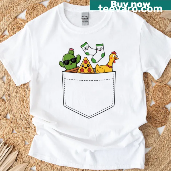 Kawaii chaos graphic with various cute characters T-shirt