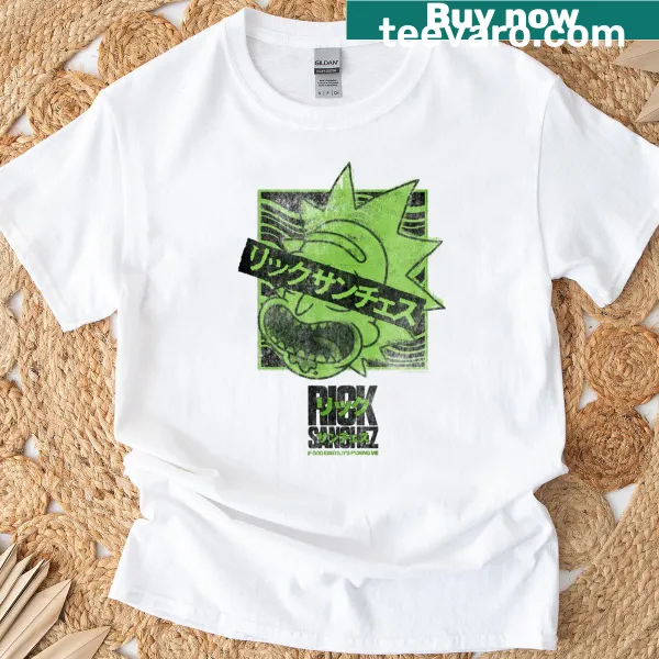 Rick Sanchez in Japanese wave art style on T-shirt