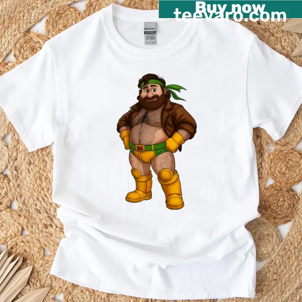 Illustration of a playful rogue bear on a T-shirt