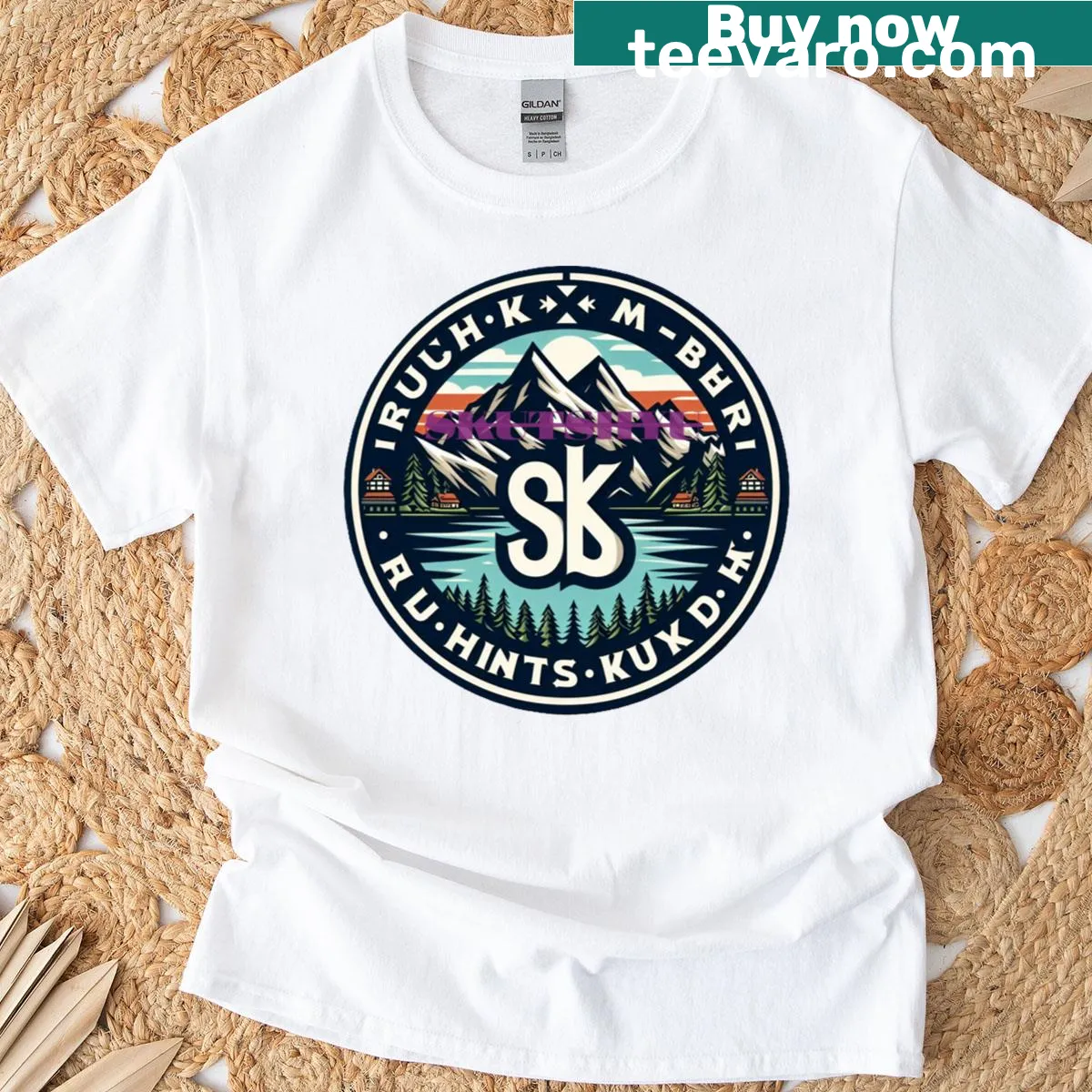 Playful Skutshyu graphic on a T-shirt — on a men's t-shirt