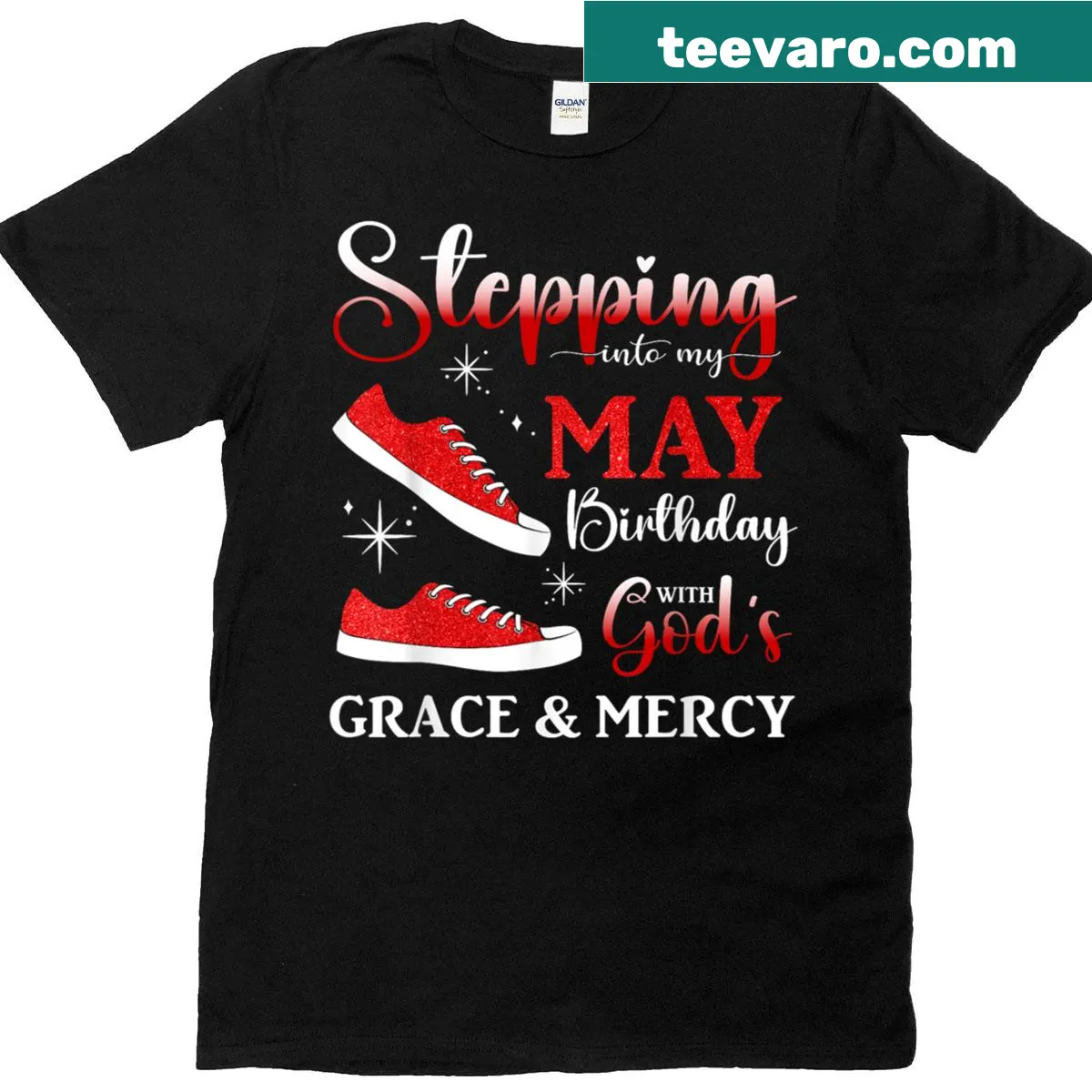 Birthday t-shirt for May celebrations with playful text — on a men's t-shirt