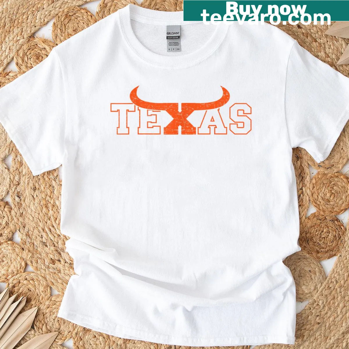 Vintage-style T-shirt featuring the state of Texas graphic — on a men's t-shirt