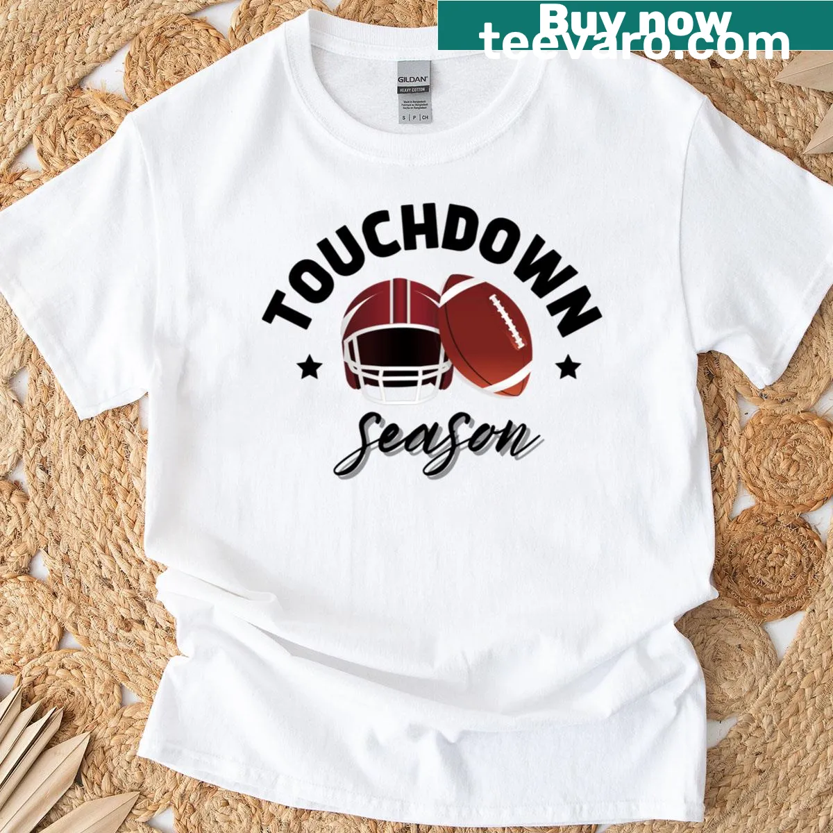 Funny touchdown graphic on a T-shirt — on a men's t-shirt