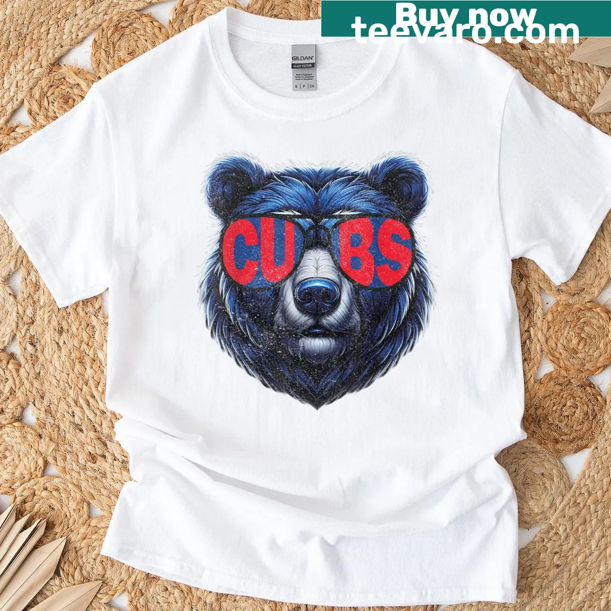 Vintage distressed Cubs graphic t-shirt for men, women, and kids — on a men's t-shirt