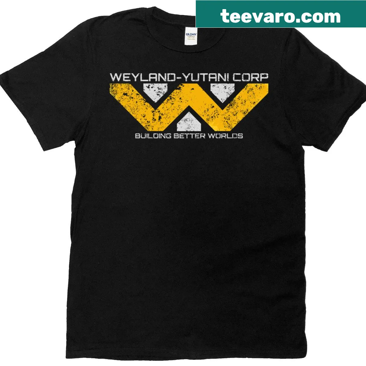Weyland-Yutani Corp T-shirt with emblematic design — on a men's t-shirt