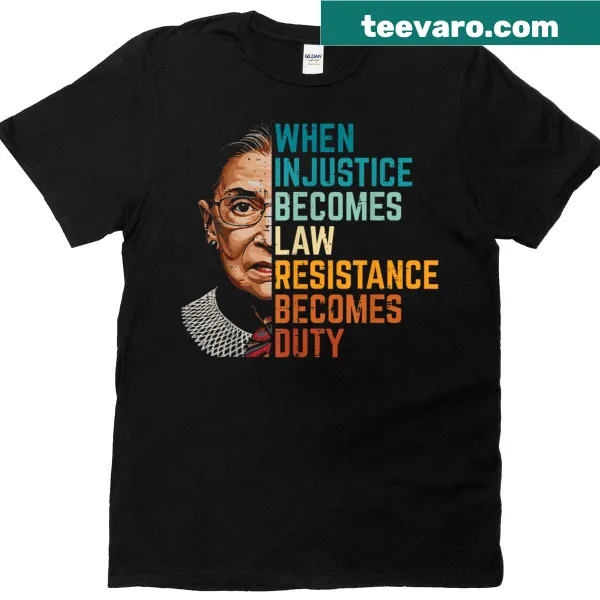 T-shirt with a bold message about justice and resistance