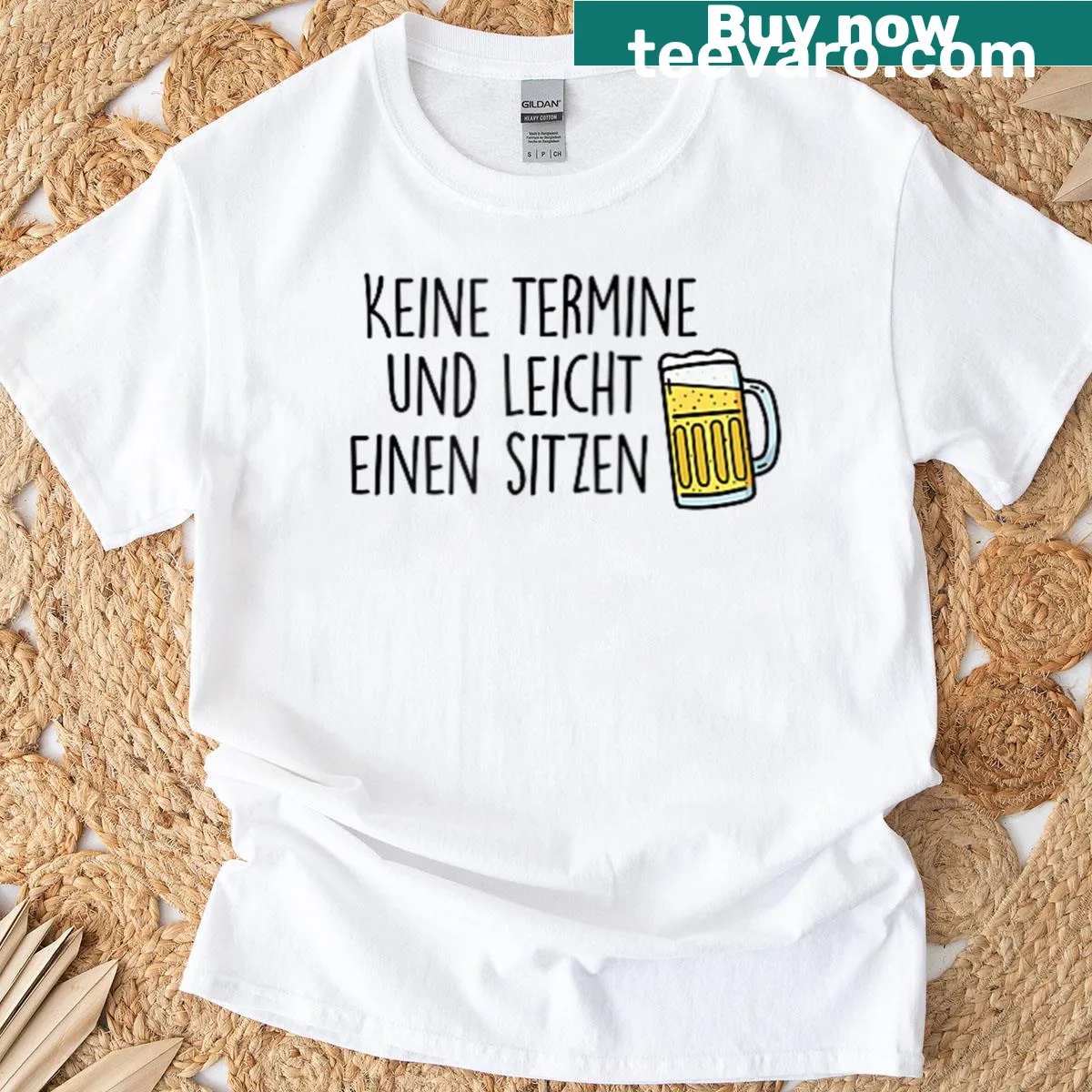 Womens funny life motto T-shirt with No Appointments and Easy A Sit Beer text — on a men's t-shirt