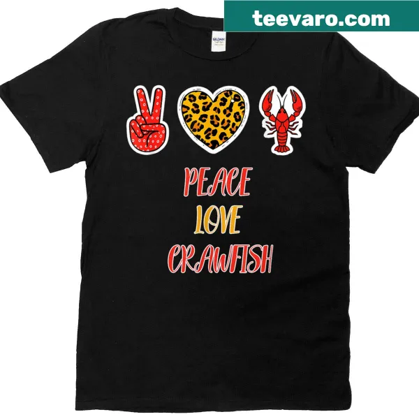 Southern t-shirt featuring crawfish boil graphic with leopard print