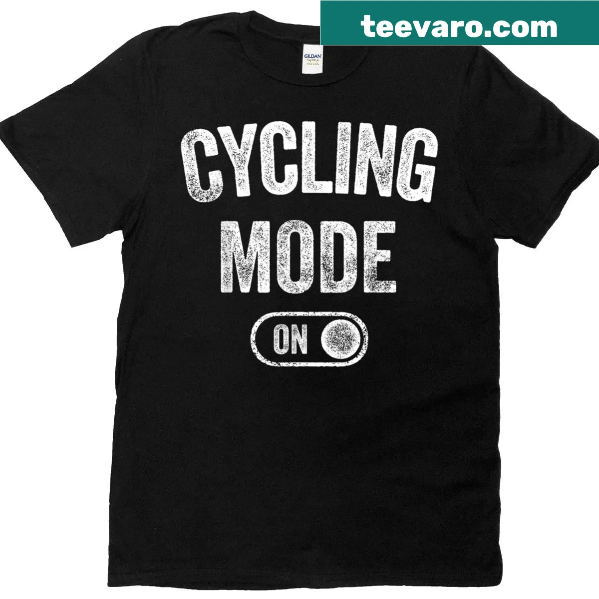 Funny Cycling Mode On T-shirt designed for cycling enthusiasts. — on a men's t-shirt