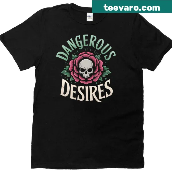 Artistic graphic t-shirt with dark romance themes