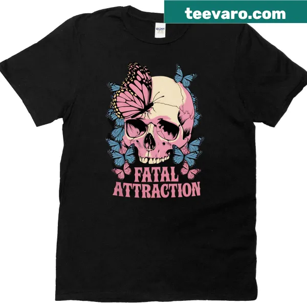 Captivating graphic on fatal attraction and obsession on t-shirt